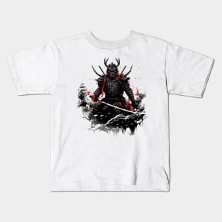 a samurai agresive blood Kids T-Shirt